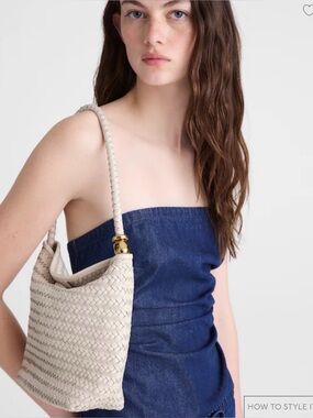 Madewell The Signature Woven shoulder  Bag in Vintage Muslin NWT $148 NT928